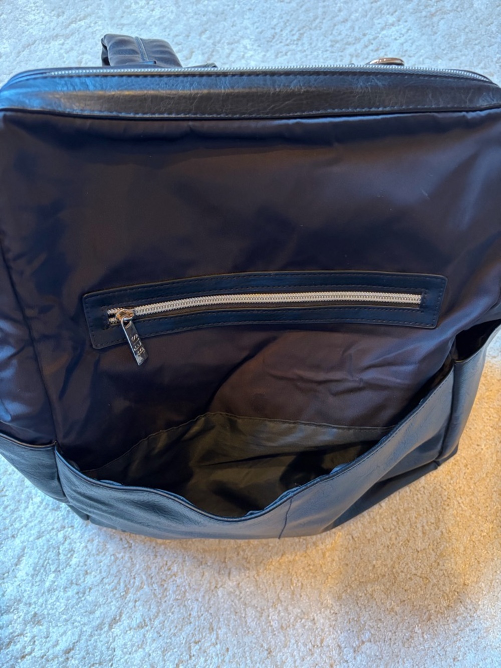 BEIS Black Baby Bag Backpack with Front Zip Pocket - Picture 5 of 6